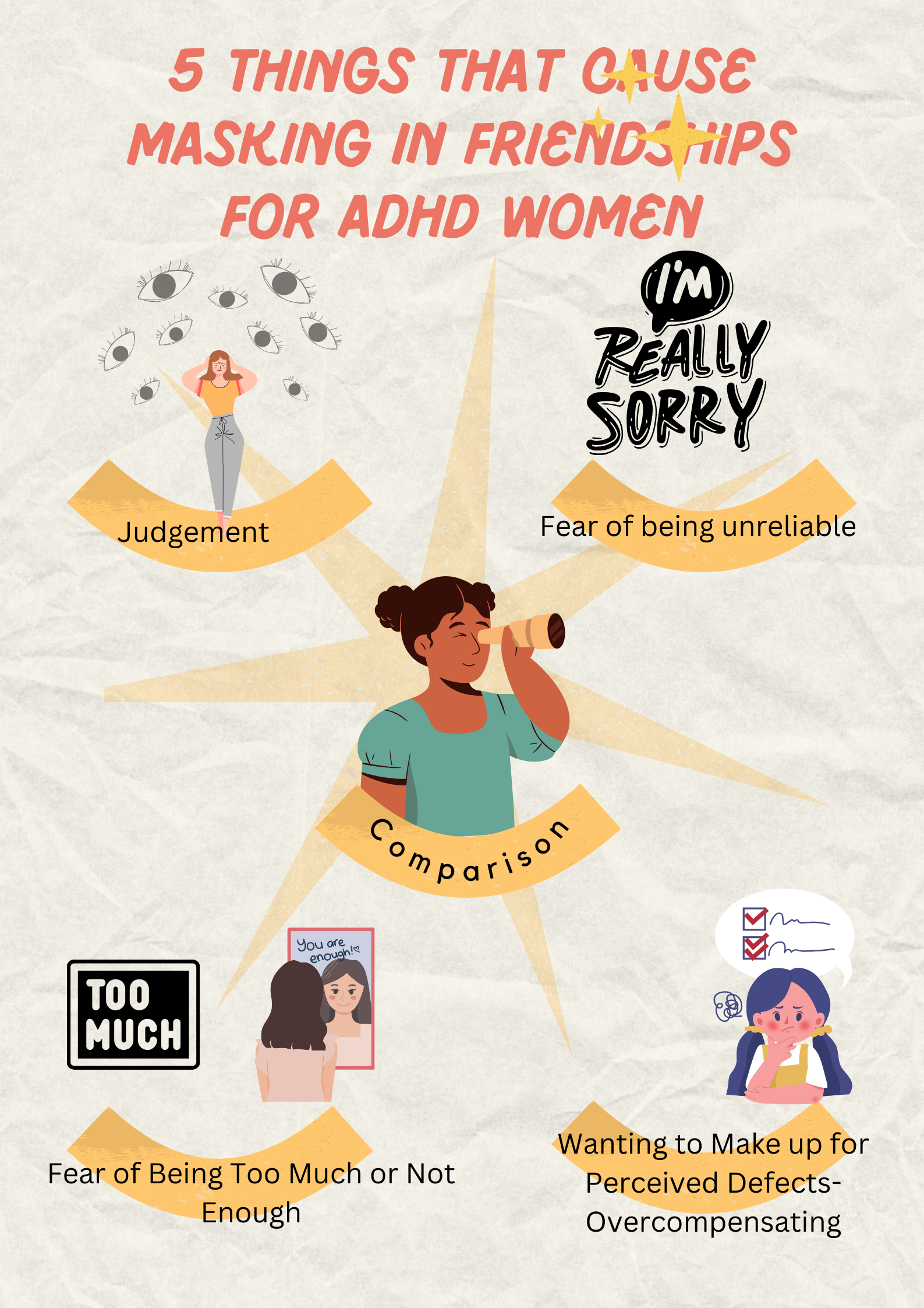  5 Things that cause adhd women to mask in friendships