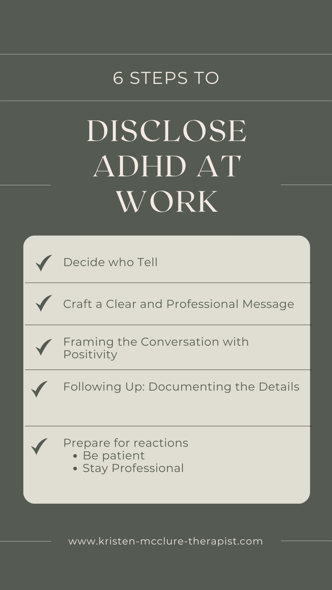 how to disclose adhd at your job